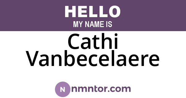 Cathi Vanbecelaere