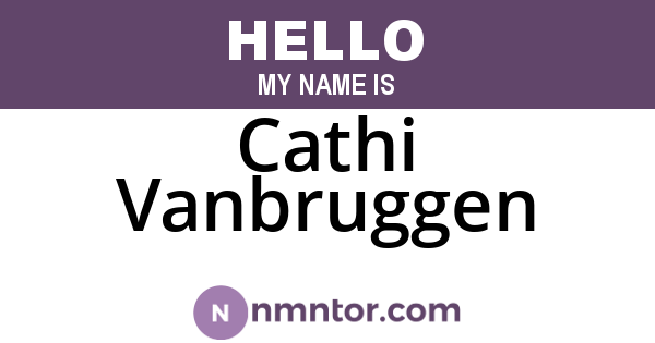 Cathi Vanbruggen