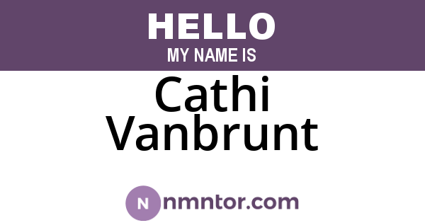 Cathi Vanbrunt