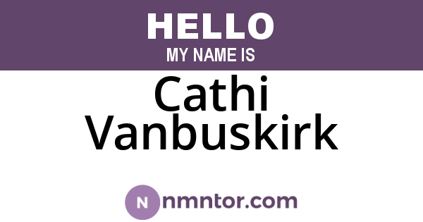 Cathi Vanbuskirk