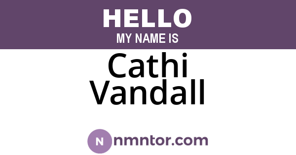 Cathi Vandall
