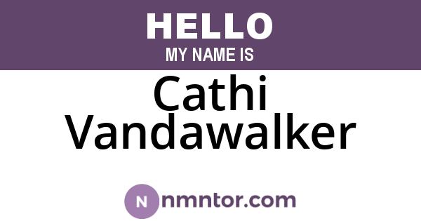 Cathi Vandawalker