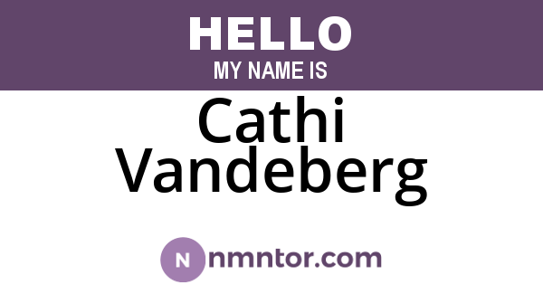 Cathi Vandeberg