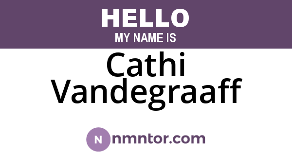Cathi Vandegraaff