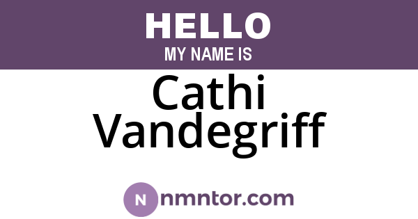 Cathi Vandegriff