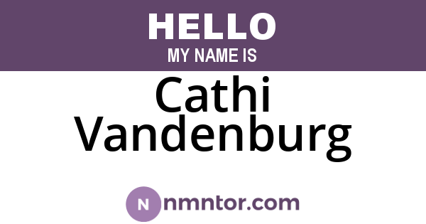 Cathi Vandenburg