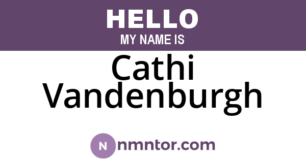 Cathi Vandenburgh
