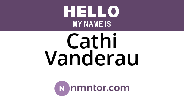 Cathi Vanderau