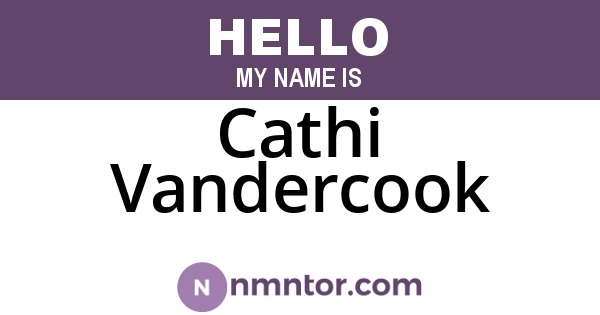 Cathi Vandercook
