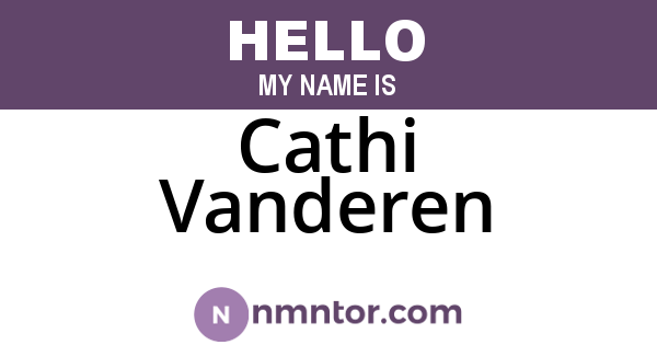 Cathi Vanderen