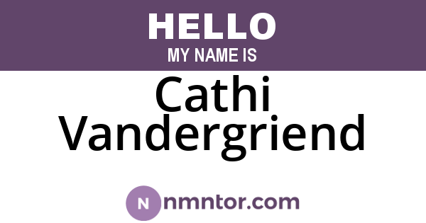 Cathi Vandergriend