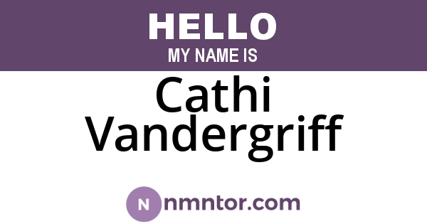 Cathi Vandergriff