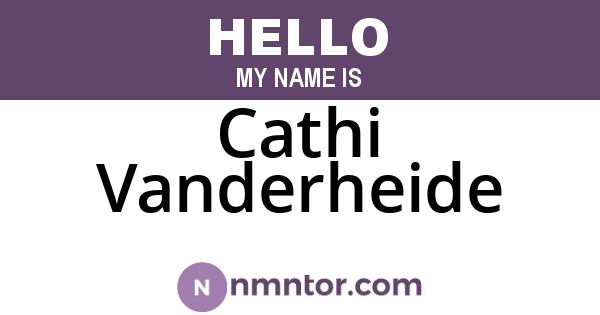 Cathi Vanderheide