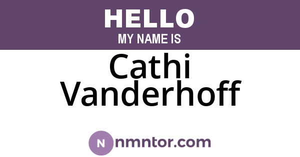 Cathi Vanderhoff
