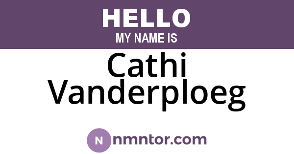 Cathi Vanderploeg