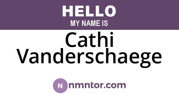 Cathi Vanderschaege