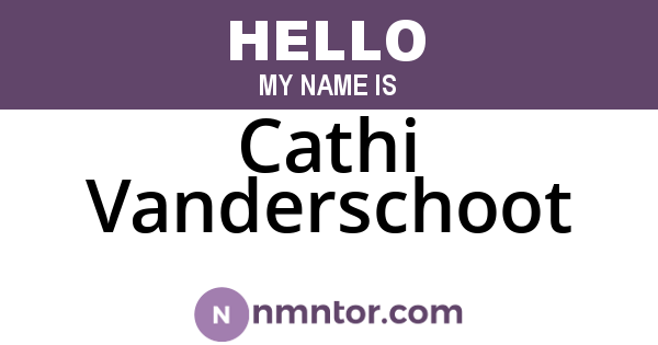 Cathi Vanderschoot