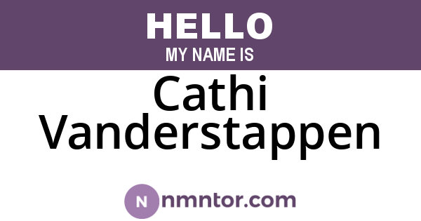 Cathi Vanderstappen