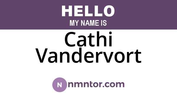 Cathi Vandervort