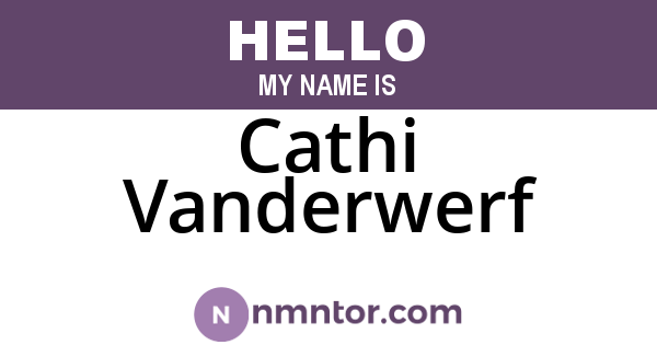 Cathi Vanderwerf