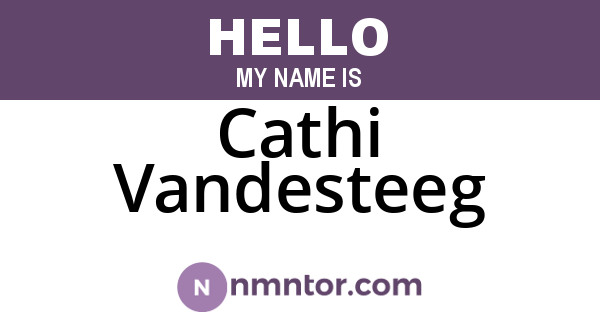 Cathi Vandesteeg