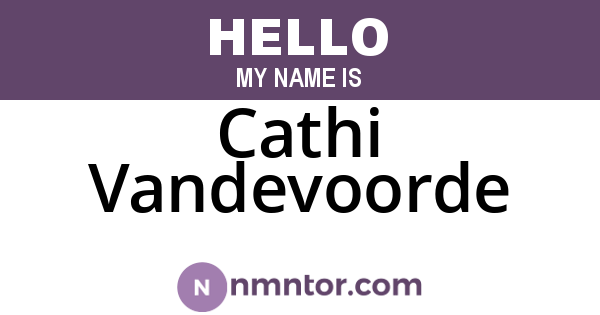Cathi Vandevoorde