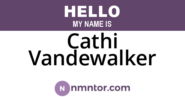 Cathi Vandewalker