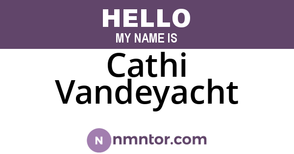 Cathi Vandeyacht