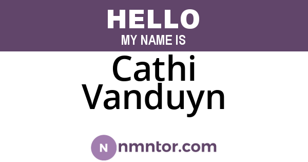 Cathi Vanduyn