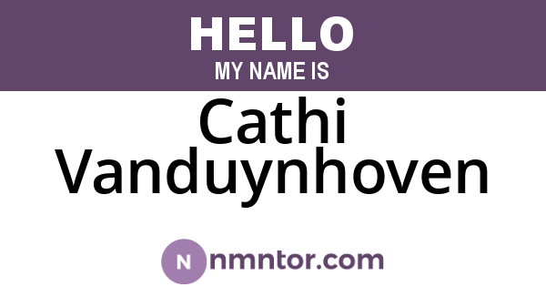 Cathi Vanduynhoven