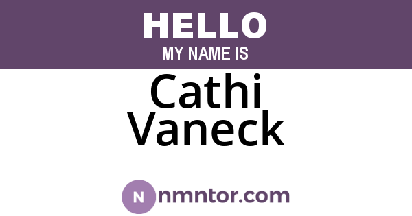 Cathi Vaneck