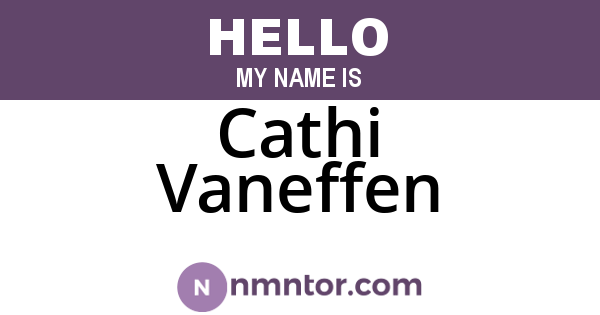 Cathi Vaneffen