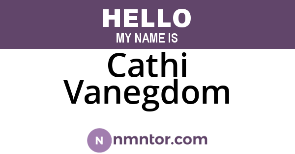 Cathi Vanegdom