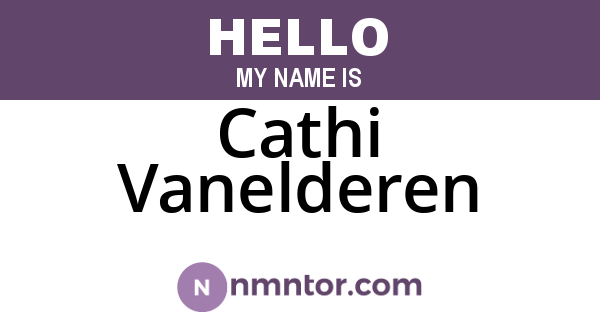 Cathi Vanelderen