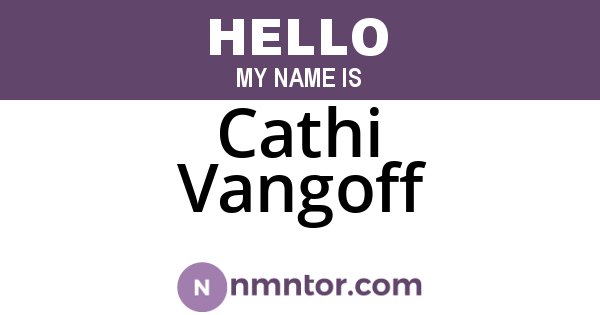 Cathi Vangoff