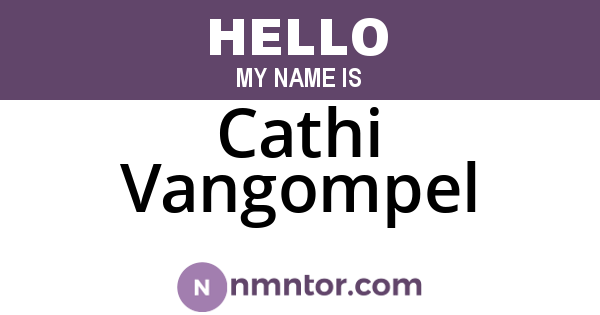 Cathi Vangompel