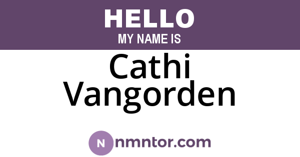 Cathi Vangorden