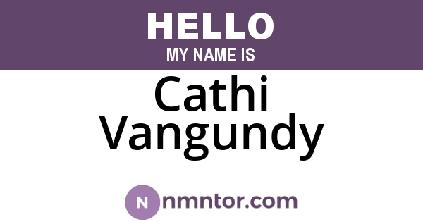 Cathi Vangundy