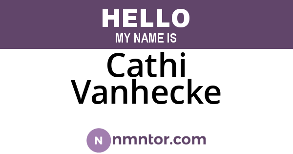 Cathi Vanhecke