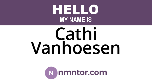 Cathi Vanhoesen