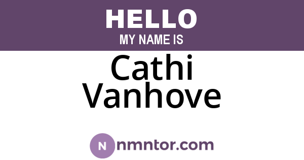 Cathi Vanhove