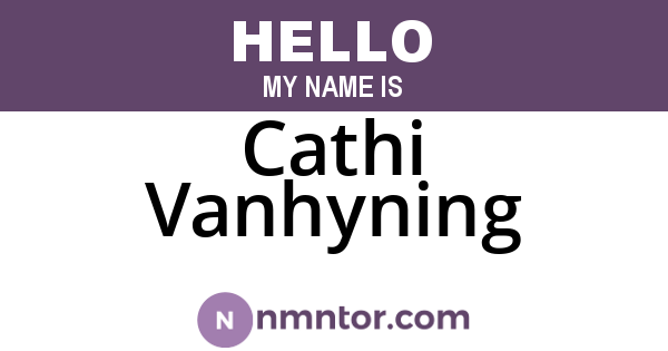 Cathi Vanhyning