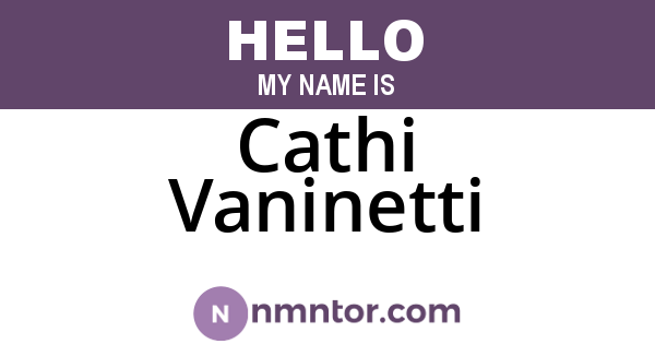 Cathi Vaninetti