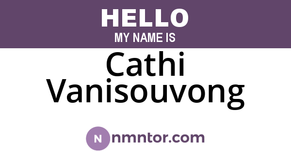 Cathi Vanisouvong