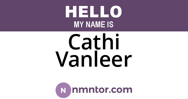 Cathi Vanleer