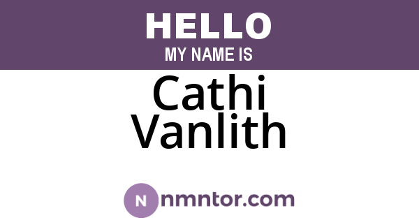 Cathi Vanlith