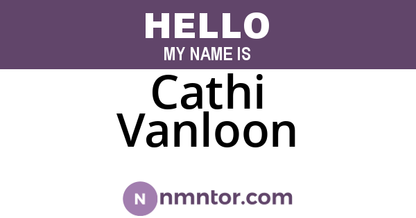 Cathi Vanloon
