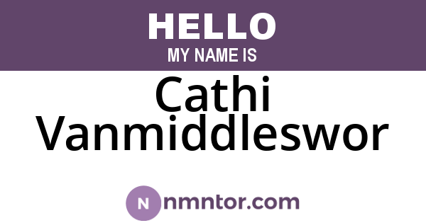 Cathi Vanmiddleswor