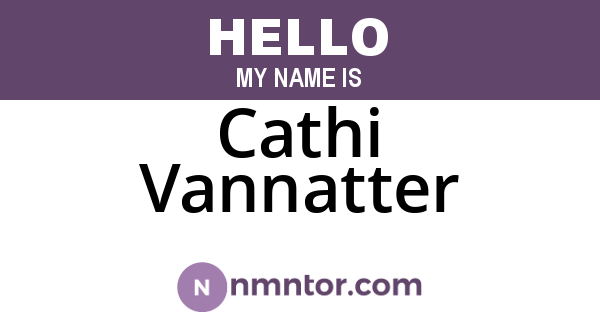Cathi Vannatter