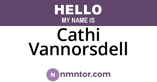 Cathi Vannorsdell